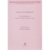 Gemmingen, Ernst von - Vier Violinkonzerte - Kadenzen