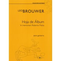 Brouwer, Leo - Hoja de Álbum "In memoriam Robert Matta"