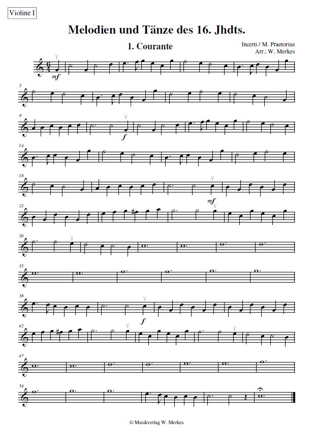 - Violine 1