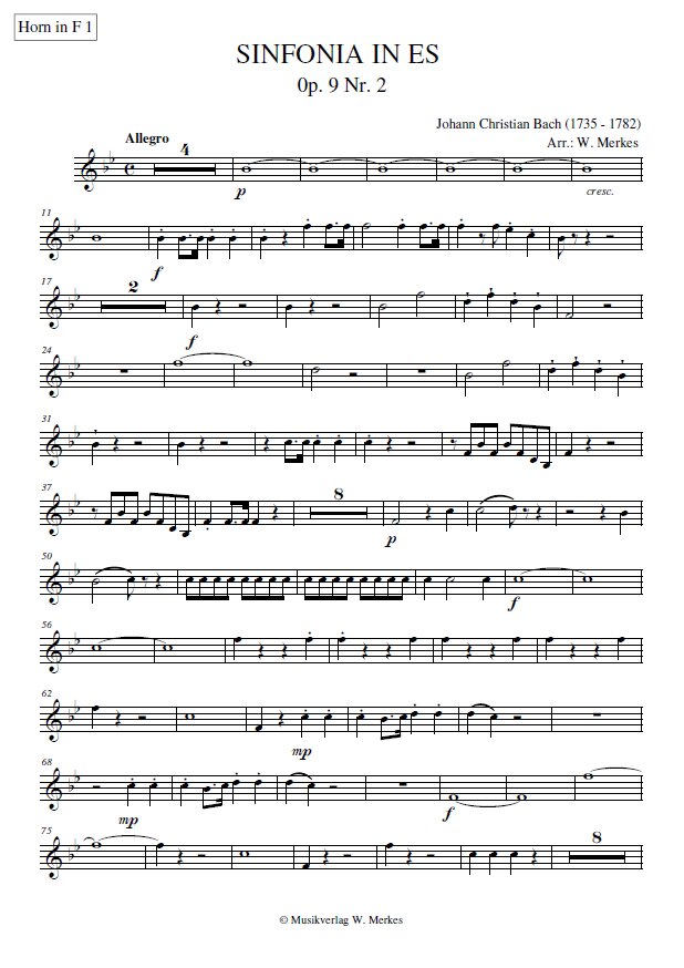 - Horn 1 in F